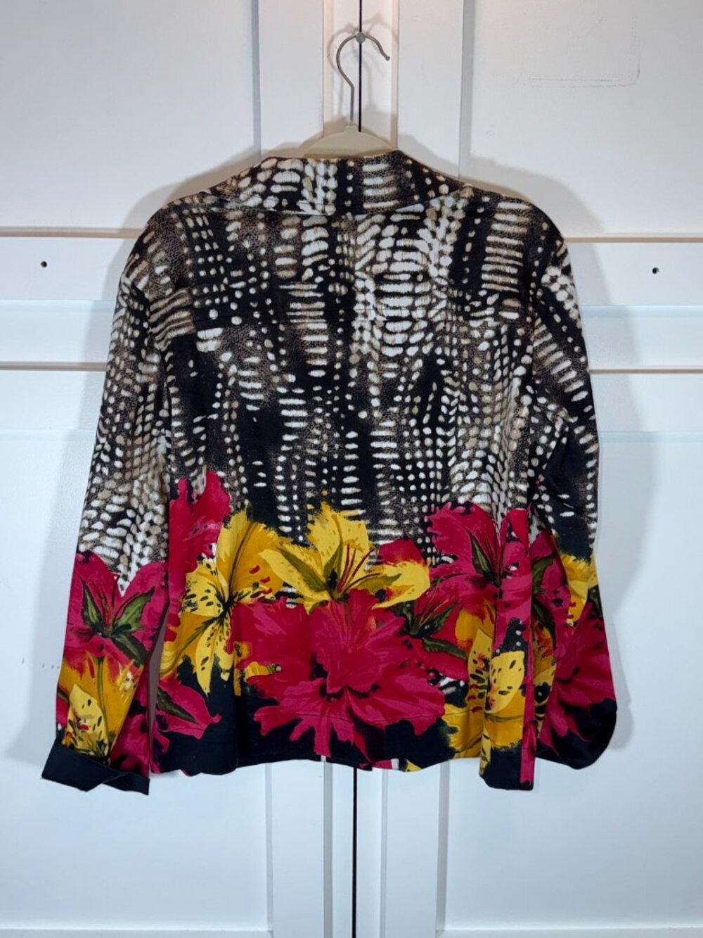 Additions by Chico's Multicolor Women's Jacket Size 2 Floral - Picture 4 of 8